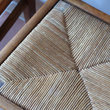 4 chaises pierre cruege vintage ferme rustique paille bois chêne hêtre années 50 bistrot 