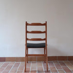 4 chaises scandinave made in germany années 70 vintage danois skaï teck noir