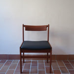 4 chaises teck h w klein Bramin Mobler made in denmark skai noir annees 70