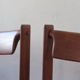 4 chaises teck h w klein Bramin Mobler made in denmark skai noir annees 70