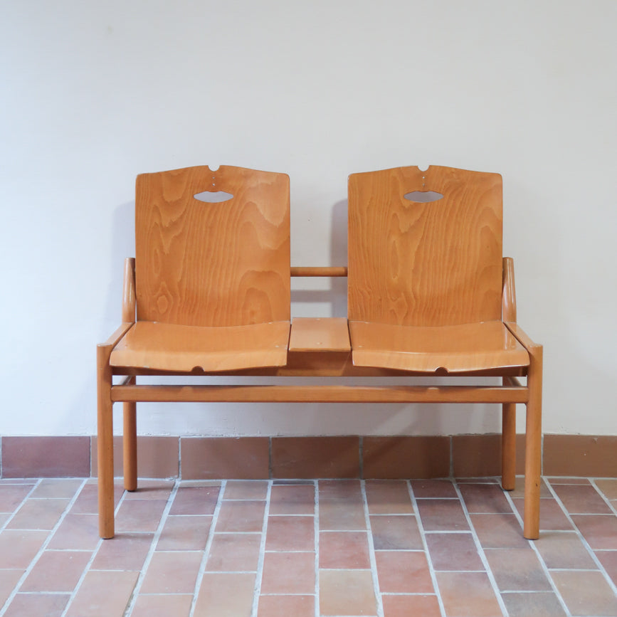 chaise fauteuil cinema double baumann banc vintage entrée hêtre bois scandinave