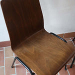chaise vintage empilable 80 pierre guarriche papyrus baumann