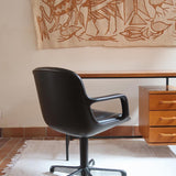 fauteuil chaise bureau comforto années 70 80 vintage mobilier international cuir charles pollock