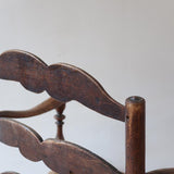fauteuil chaise jean gestas vintage provençal corde paillé nourrice ancien