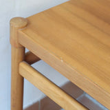 grande table basse danoise bois clair scandinave vintage pied compas fuselé