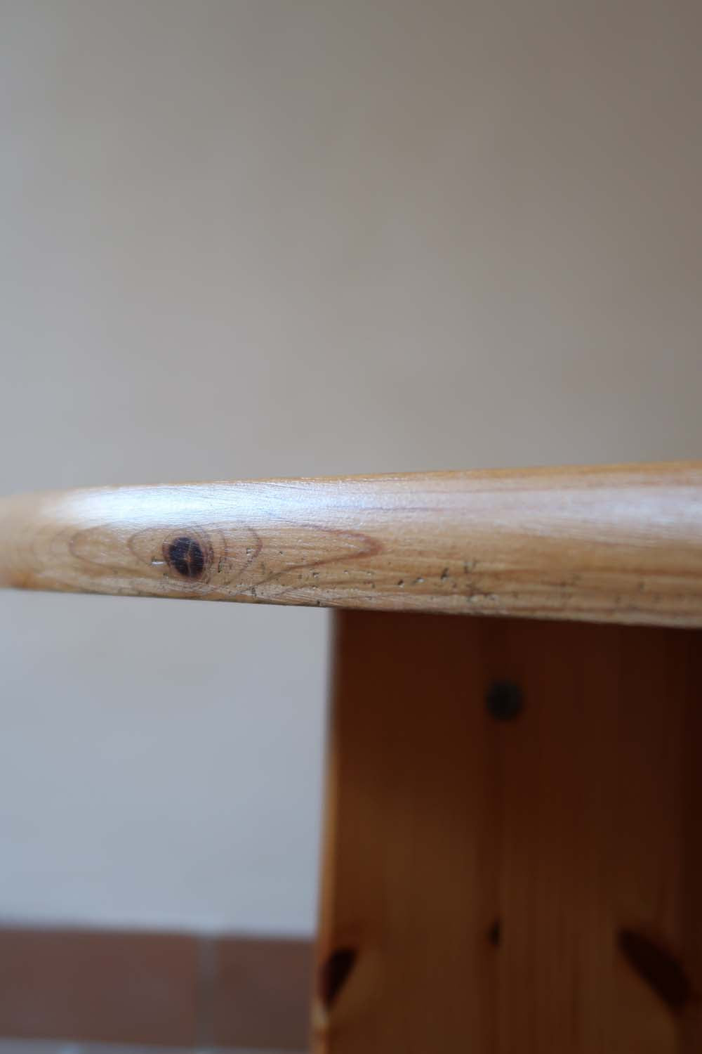 grande table basse pin brutaliste maison regain charlotte perriand vintage bois