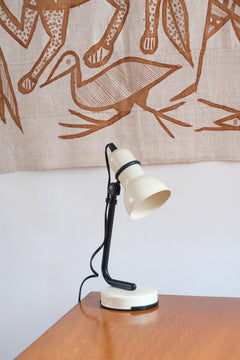 lampe bureau beige chrome vintage made in italy brama