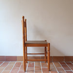 paire 2 chaises bistrot skaï brun vintage 