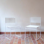 paire 2 chaises blanche spaghetti Giandomenico Belotti Alias 1980