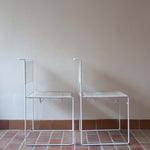 paire 2 chaises blanche spaghetti Giandomenico Belotti Alias 1980