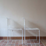 paire 2 chaises blanche spaghetti Giandomenico Belotti Alias 1980