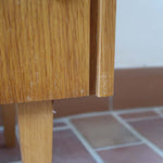 table chevet scandinave vintage bois danois pieds compas