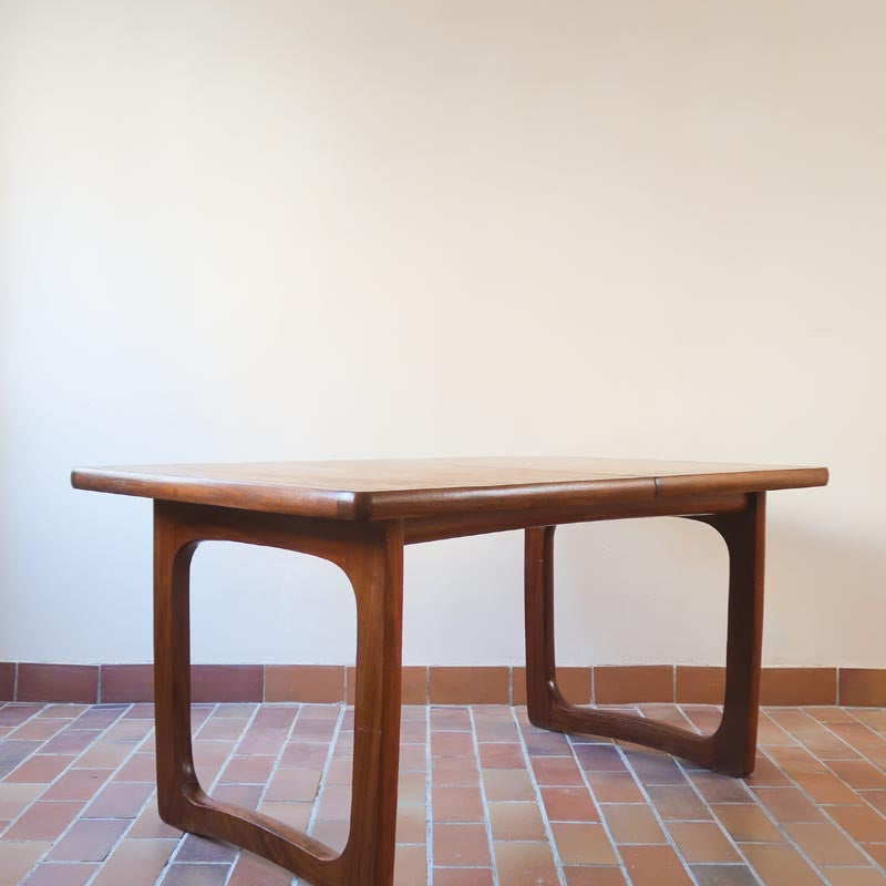 table manger extensible traineau vintage scandinave danois baumann années 70 portwood furniture