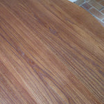 table ronde extensible brutaliste vintage bois massif pierre chapo