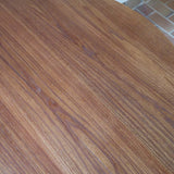 table ronde extensible brutaliste vintage bois massif pierre chapo