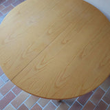 table ronde pin hêtre laqué massif extensible rallongé vintage made in italy scandinave