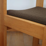 4 chaises pieds traineau Baumann vintage orme massif teck bois pierre chapo charlotte perriand maison regain