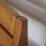 4 chaises pieds traineau Baumann vintage orme massif teck bois pierre chapo charlotte perriand maison regain