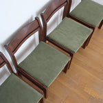 4 chaises vintage baumann scandinave velours vert design moderniste