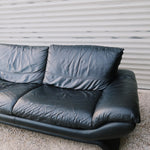 Canapé scandinave en cuir vintage 