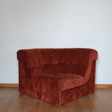 chauffeuse angle velours brun fauteuil ligne roset togo michel ducaroy