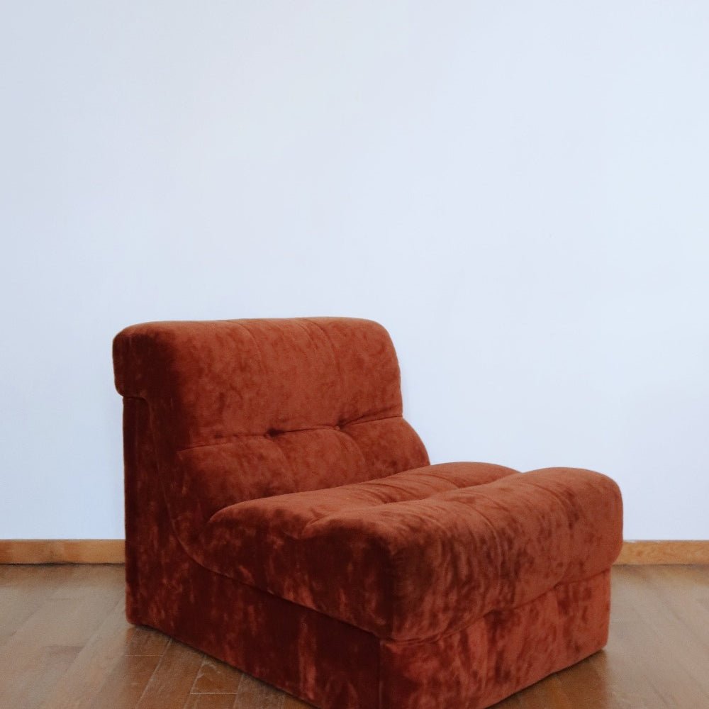 chauffeuse togo michel ducaroy ligne roset fauteuil vintage velours