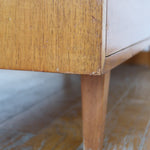 commode meuble tv bibliothèque vintage scandinave bois danois tiroir pieds fuselé