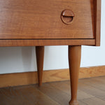 commode tiroirs scandinave vintage danois pieds compas fuselé meuble entrée