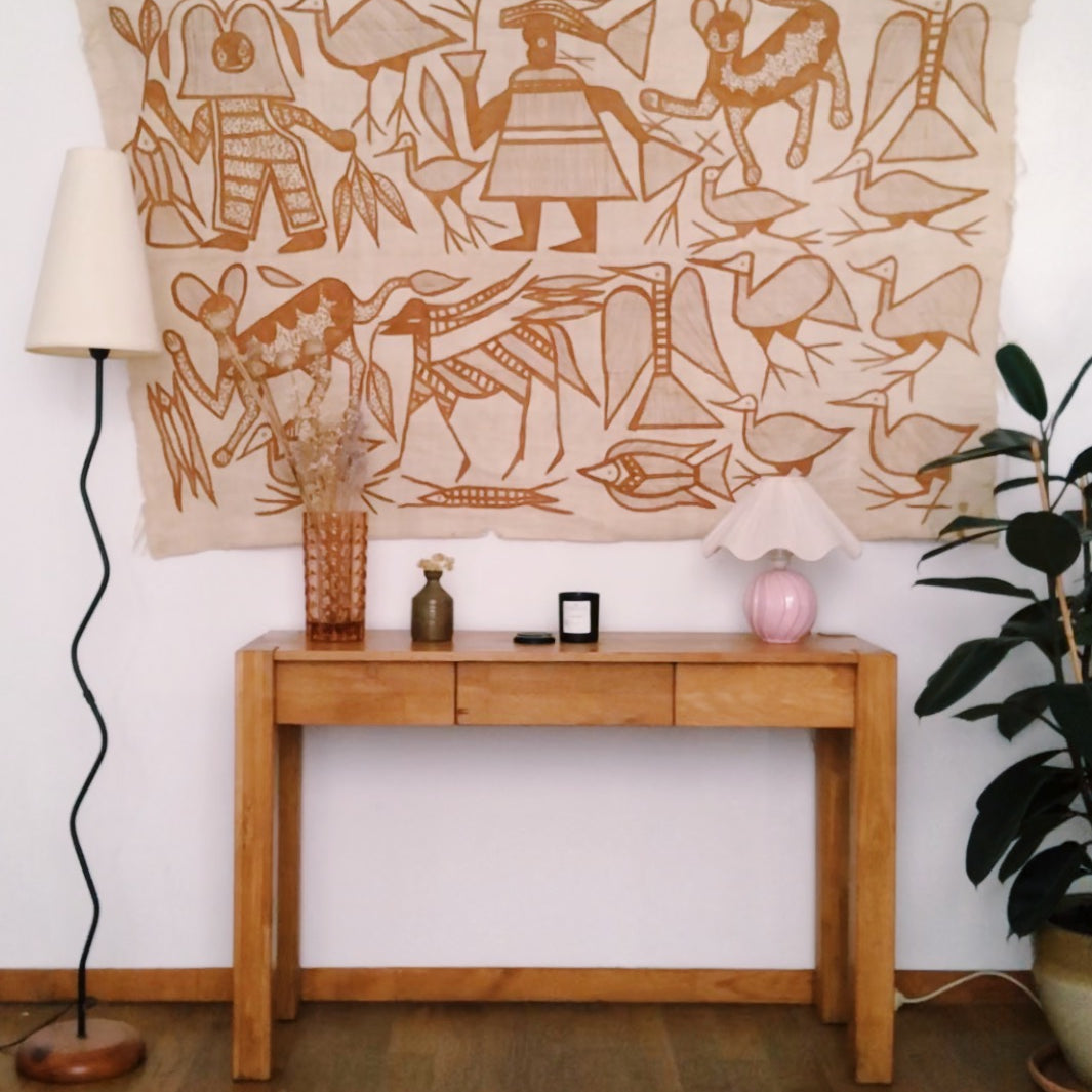 console petit bureau meuble entrée bois clair vintage scandinave danois