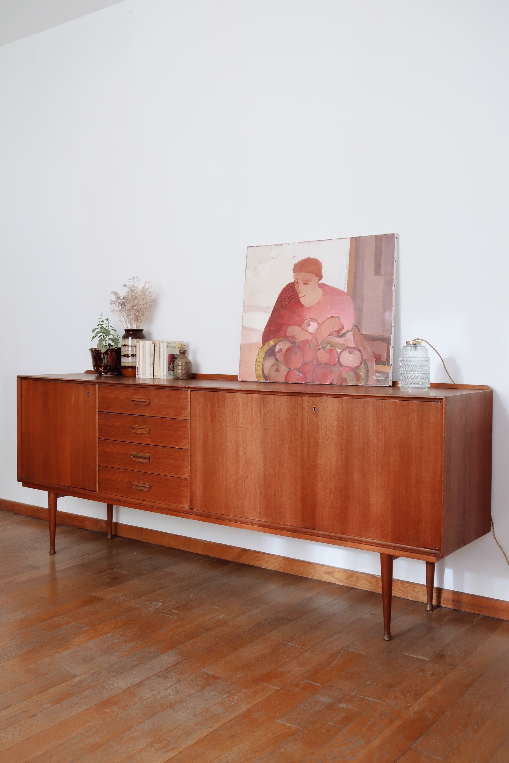 enfilade vintage scandinave danois années 70 teck meuble tv