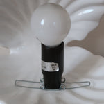 lampe vintage coquillage années 70 céramique opaline