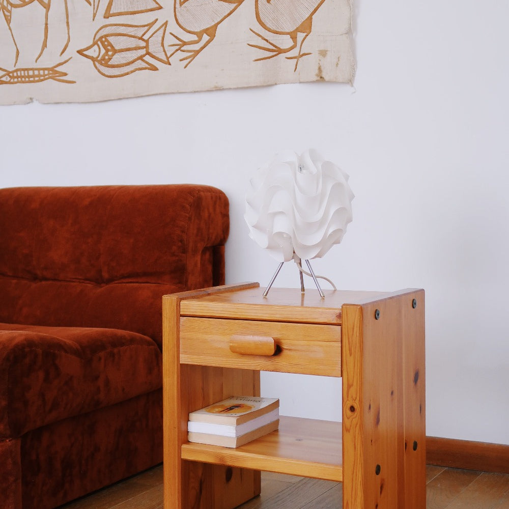 paire 2 table chevet pin massif bois vintage brutaliste charlotte perriand maison regain orme
