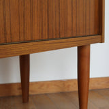 petite enfilade commode meuble tv scandinave pieds compas fuselés formica vintage danois bois