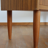 petite enfilade commode meuble tv scandinave pieds compas fuselés formica vintage danois bois