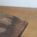 porte plante tabouret traite tripode bois massif vintage torsadé pieds compas brut
