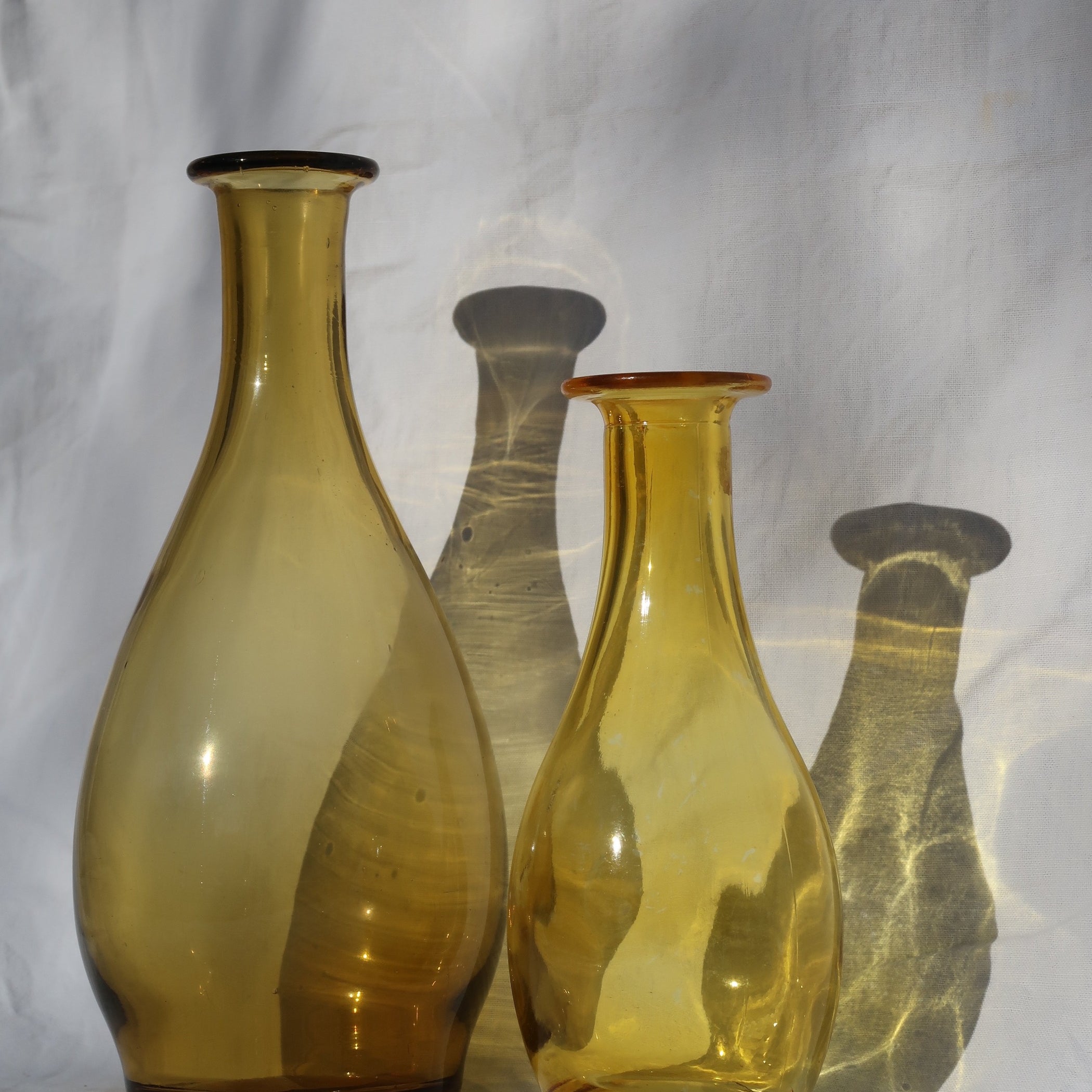 soliflore vase verre vintage jaune