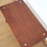 table basse chevet bout canapé appoint meuble vintage danois moderniste chrome laiton bois formica métal noir