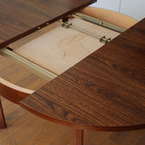 table ronde extensible vintage palissandre