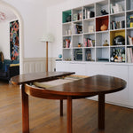 table ronde extensible vintage palissandre